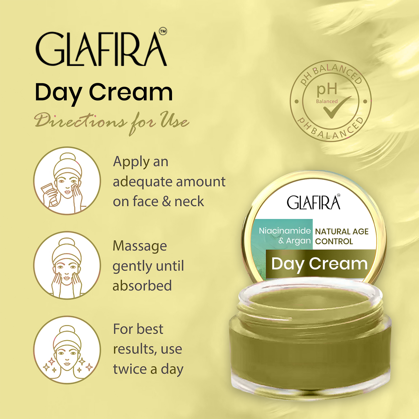 Glafira Radiance Day Cream – Niacinamide & Argan Oil for Youthful Skin