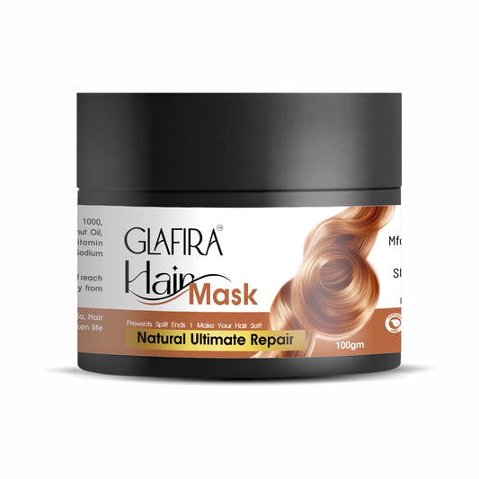 Glafira Hair Mask - Natural Ultimate Repair | 2X Smoothness, Curly & Frizz Protection | Deep Conditioner for Dry, Damaged, Curly & Frizzy Hair