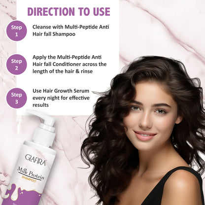 Glafira Milk Protein Shampoo | Nourishing & Strengthening | Hydration & Softness | Suitable for All Hair