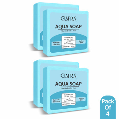 Glafira Aqua Soap | Vitamin E & Aloe Vera | Refreshing Face & Body Soap for All Skin Types