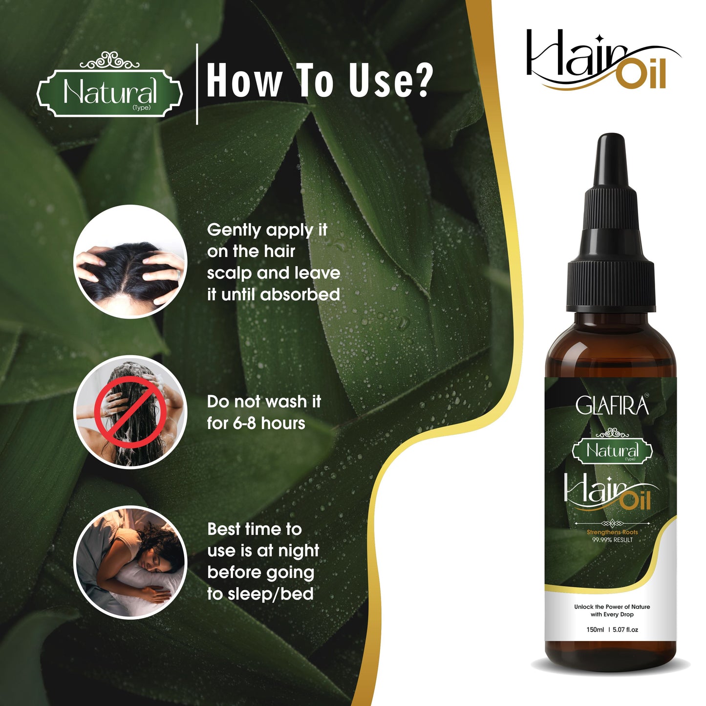 GLAFIRA Natural Hair Oil | Hair Growth, Hair Fall Control