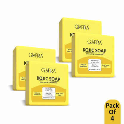 Glafira Kojic Soap - Skin Brightening with Kojic Acid & Turmeric Oil | Reduces Tan & Dark Spots