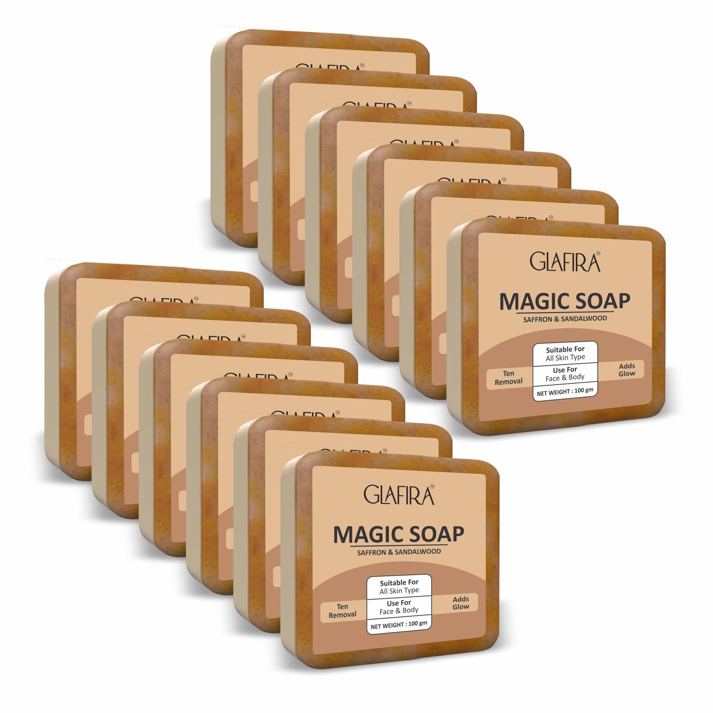 Magic Soap with Saffron & Sandalwood for Tan Removal & Glowing Skin