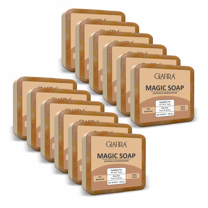 Magic Soap with Saffron & Sandalwood for Tan Removal & Glowing Skin