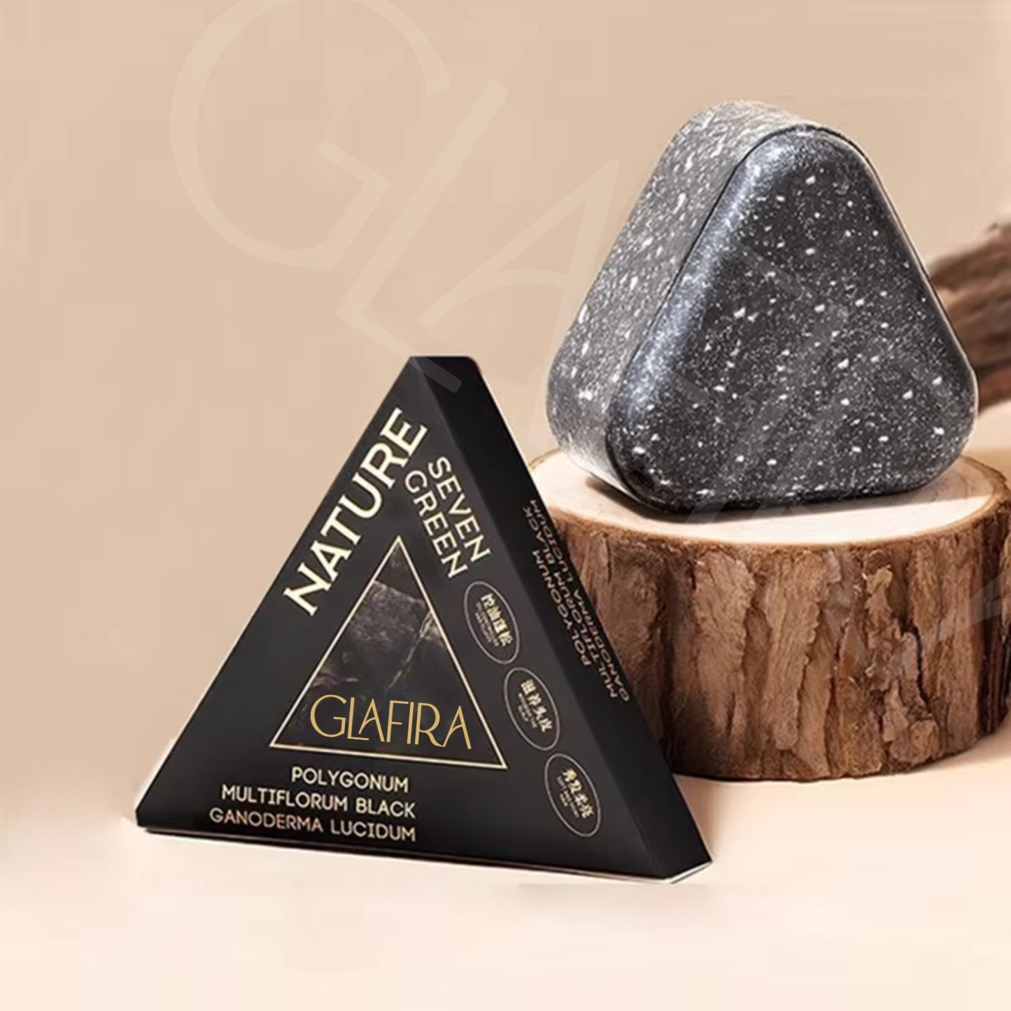 Black Ganoderma Shampoo Bar – Herbal Shampoo Bar for Hair Growth, Grey Hair Care, Dandruff Control & Scalp Repair | Sulphate-Free Natural Shampoo Bar for Men & Women