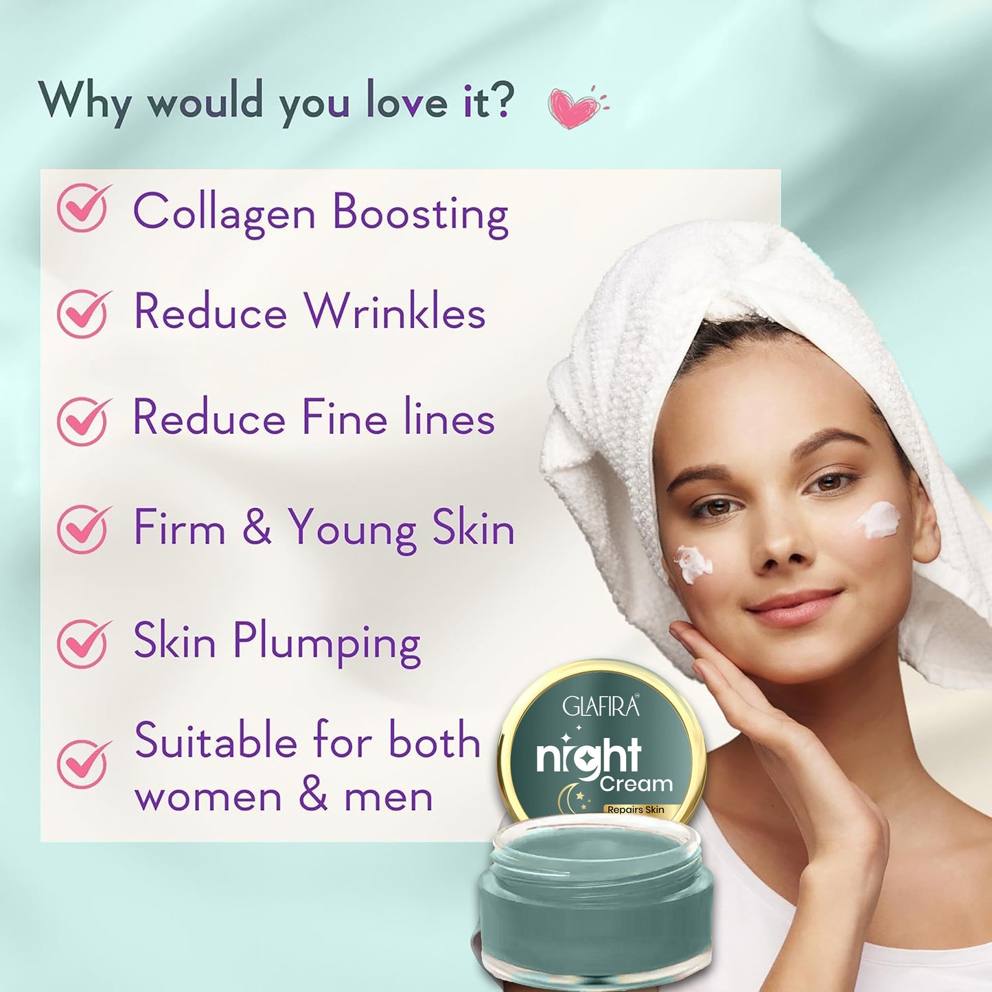 Night Cream with 0.5% Retinol, Niacinamide Skin Repair